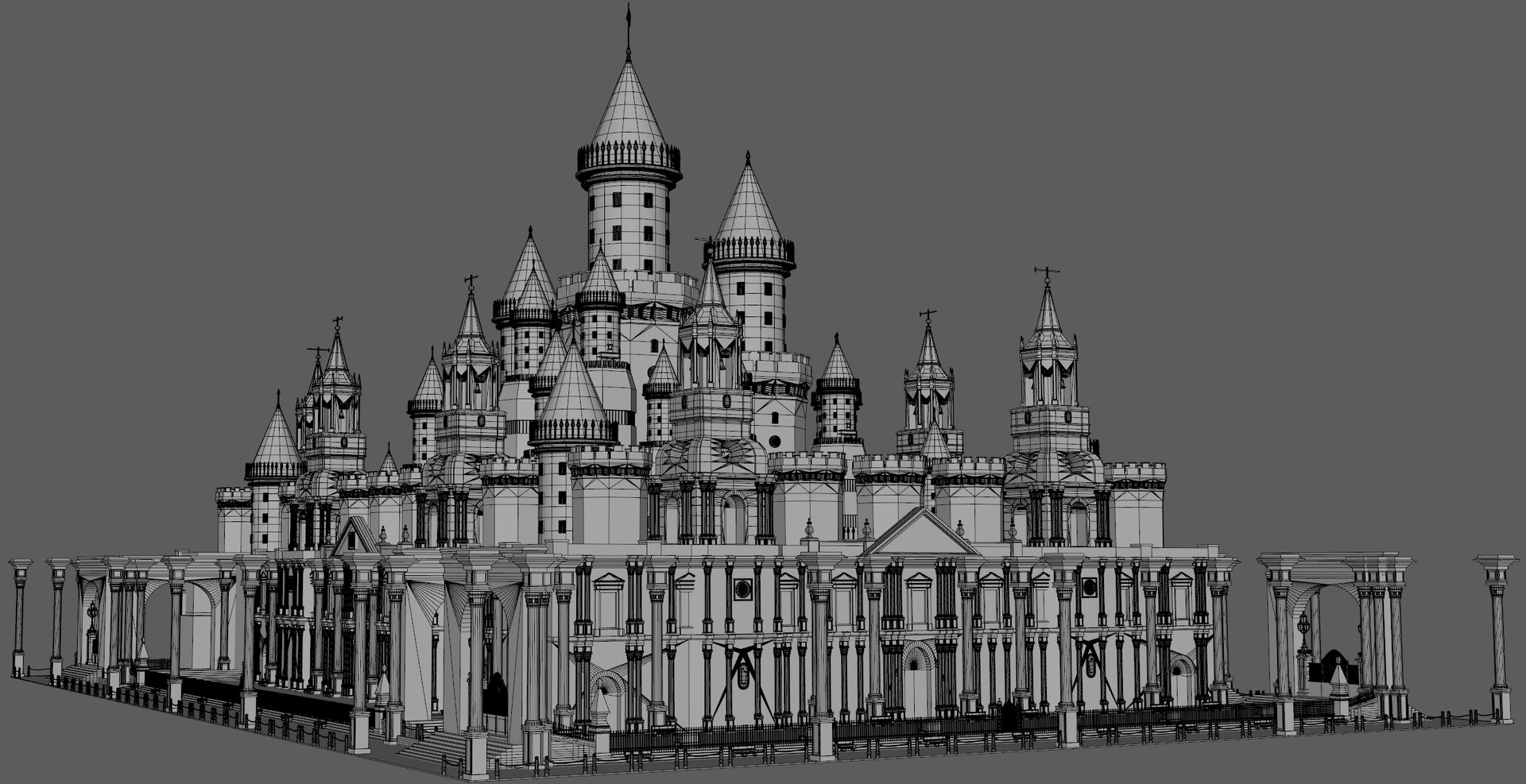 3d Castle Fantasy Model Turbosquid 1271478