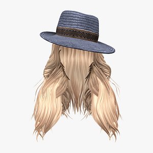 Fedora Hat With Volume Wavy Hair