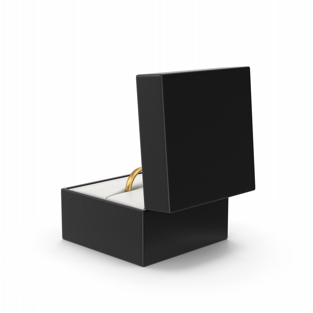 3D Ring Box With Ring Model - TurboSquid 2097246