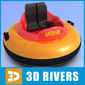 3ds amusement park two-seat bumper