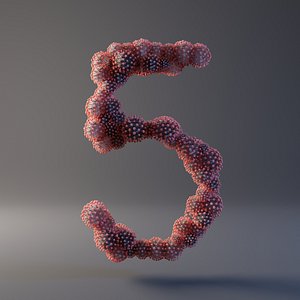 number 5 covid 19 3D