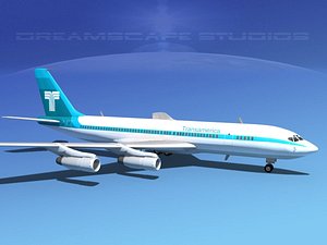 707-320 airlines boeing 707 3d model