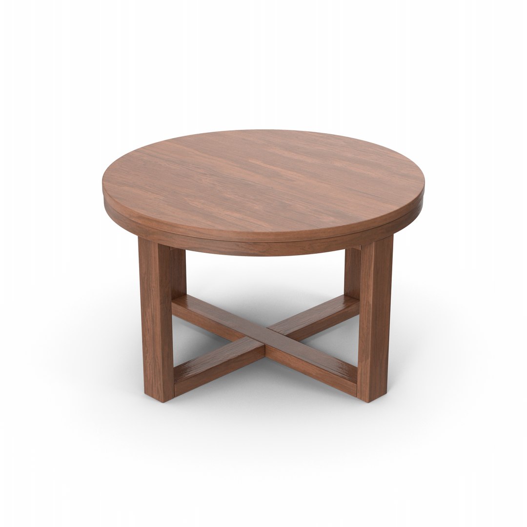 Ring Table Dark Wood 3D - TurboSquid 1842080