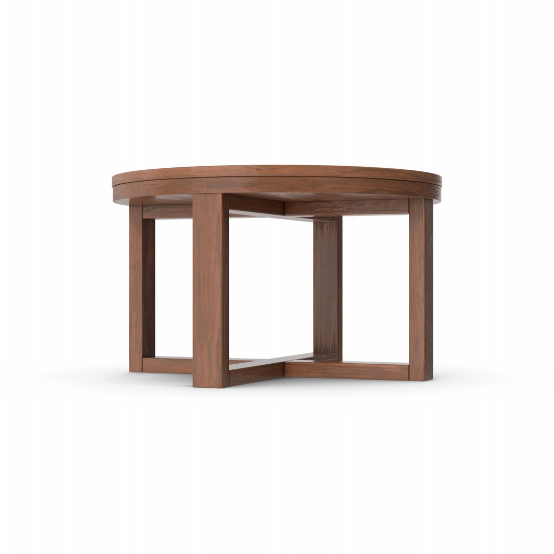 Ring Table Dark Wood 3D - TurboSquid 1842080