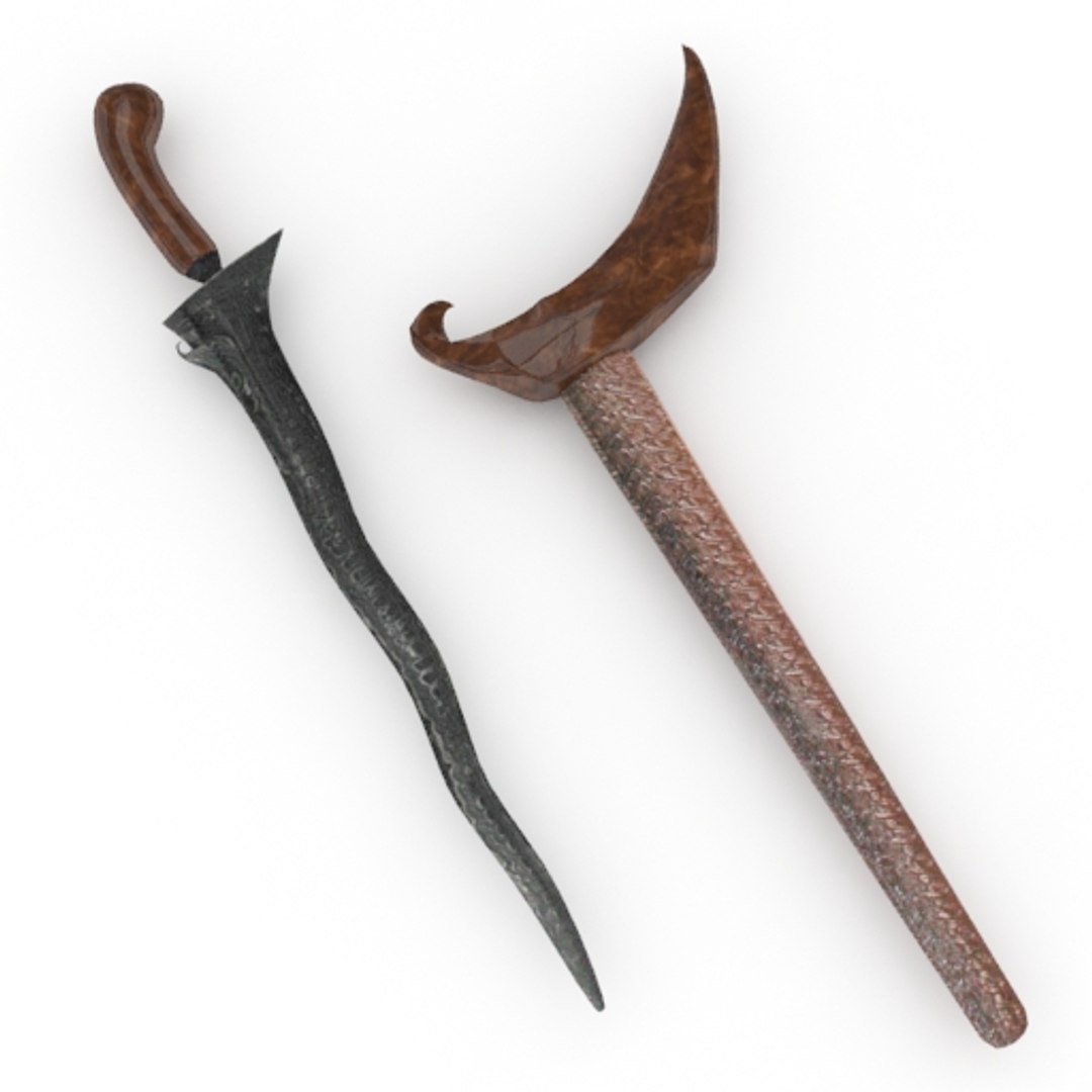 3D Model Keris Traditional Javanese Sword - TurboSquid 1296106