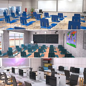 3D Classroom Collection 2 model