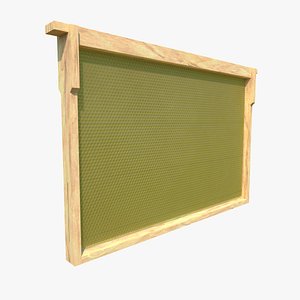 3D model wax foundation honeycombs