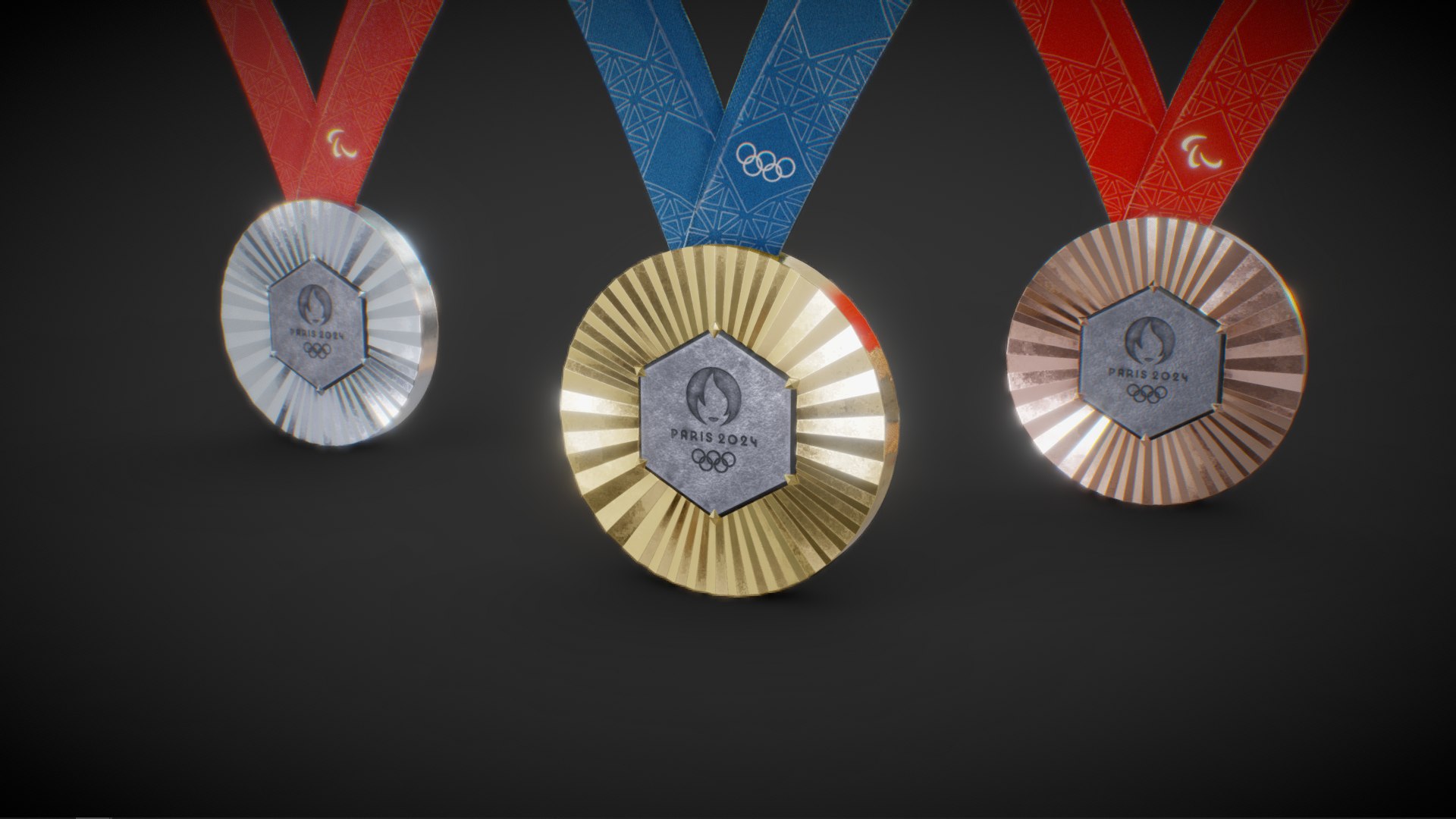 3D Paris 2024 Summer Olympics Medals TurboSquid 2187919