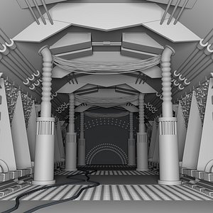 3D Spaceship Corridor model