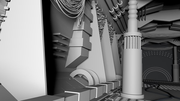 modelo 3d Corredor de naves espaciales - TurboSquid 2175845