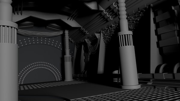 modelo 3d Corredor de naves espaciales - TurboSquid 2175845