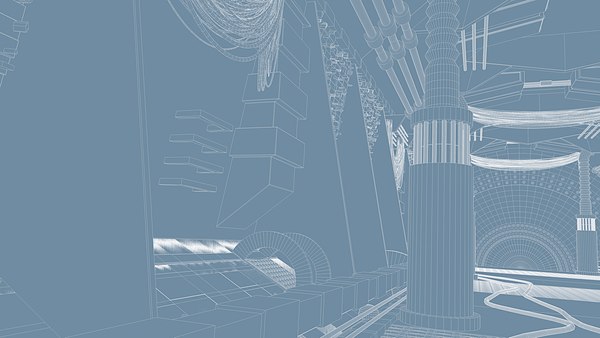 modelo 3d Corredor de naves espaciales - TurboSquid 2175845