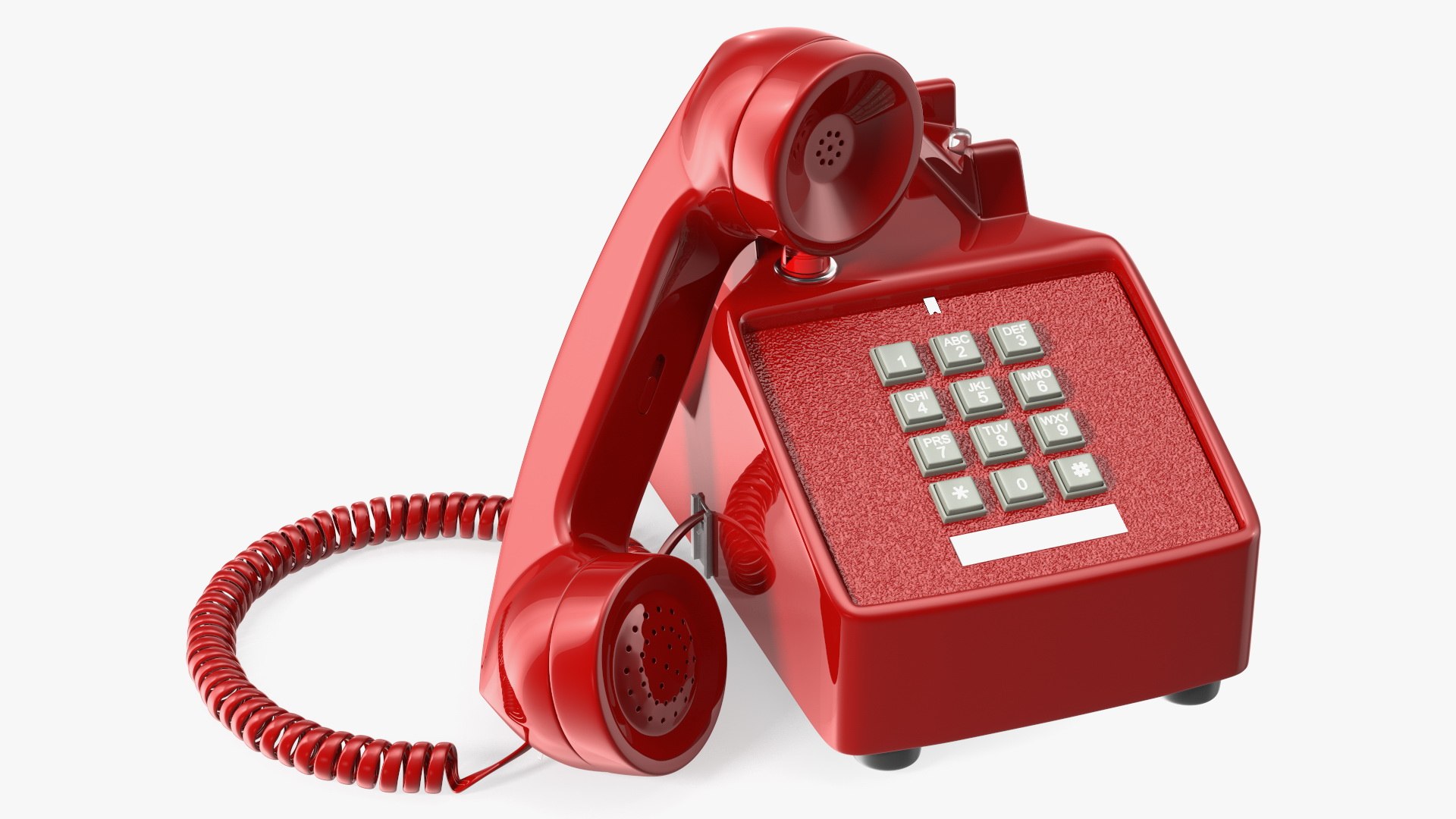 Bittel Antique Retro Telephone Off Hook 3D model preview