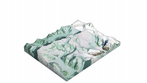 Peak Jengish Chokusu Mountain 3D model