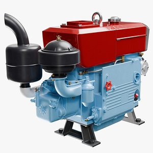 Diesel Engine ZS1105 01 3D model
