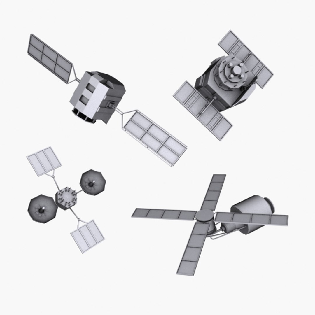 Satellites Space 3d Model