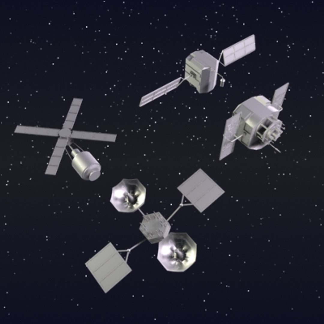 Satellites Space 3d Model