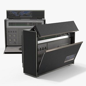 3D Vintage Multi-Band Radio Receiver Silver Black