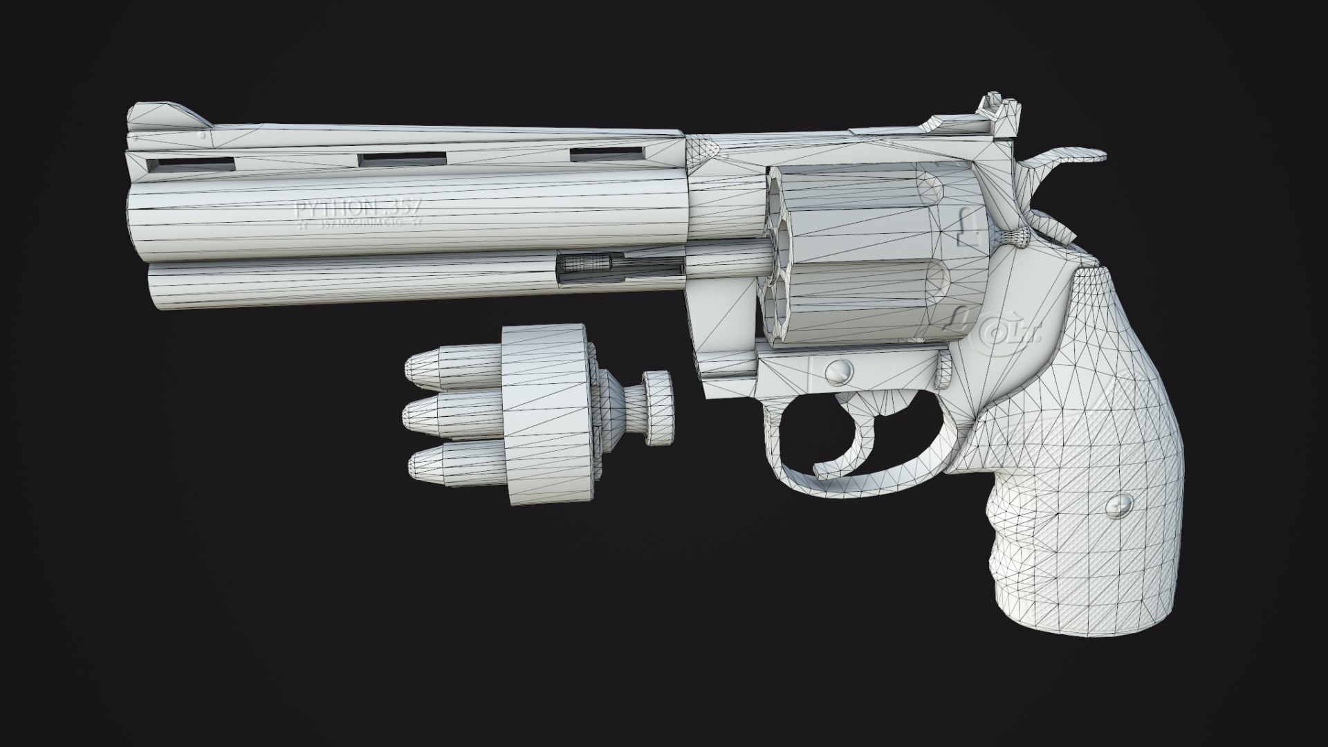 Colt Python 357 Revolver 3D - TurboSquid 2068047