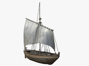 Medieval sailing boat
