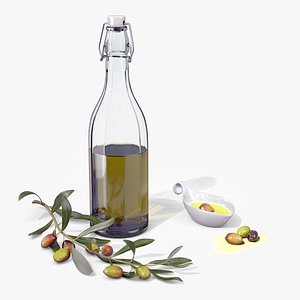 olive oil bottle type1 3d model