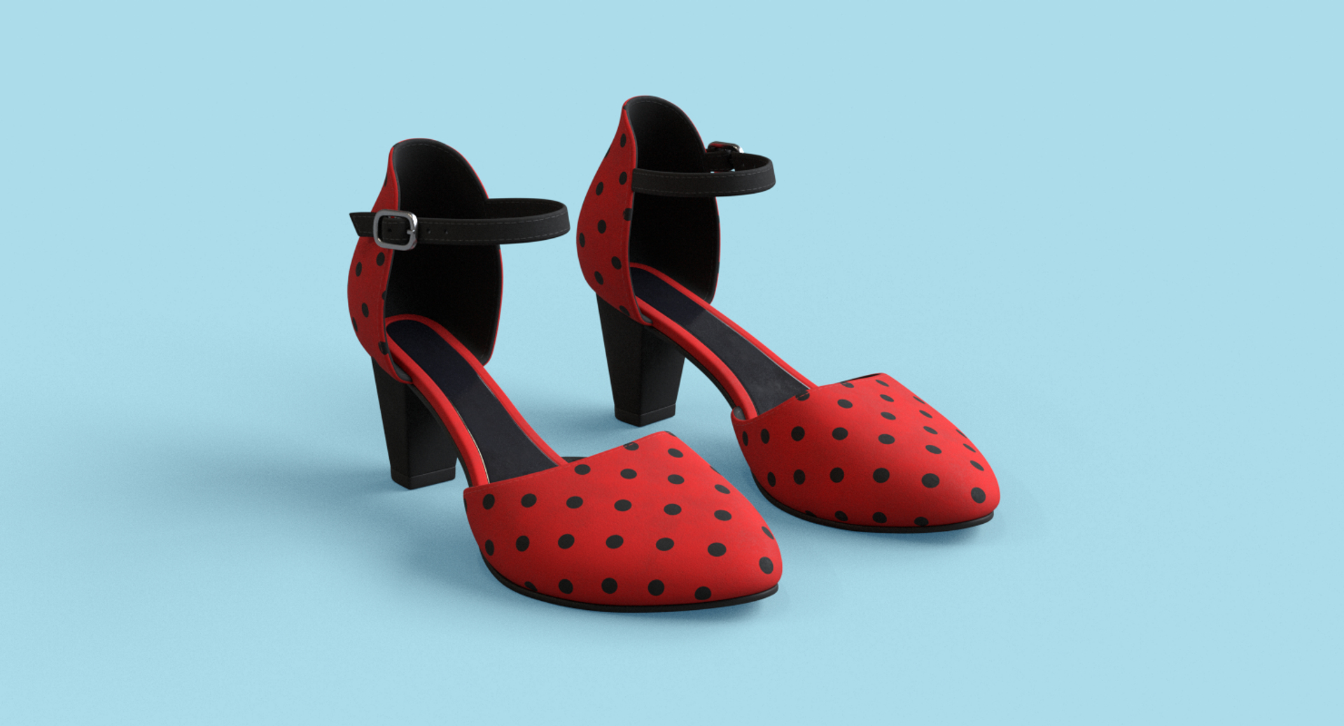 3D Vintage Red Shoes - TurboSquid 1394074