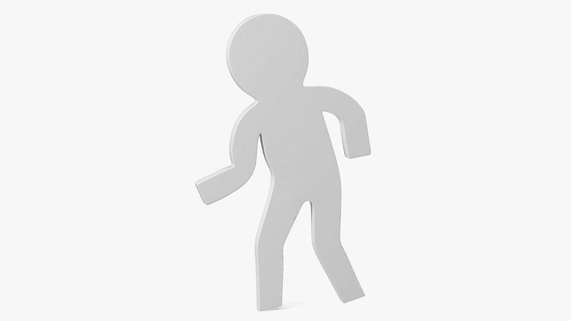 Plastic Stickman Rigged White 3D model preview