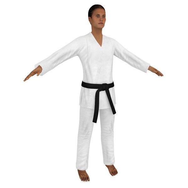 3D karate martial artist