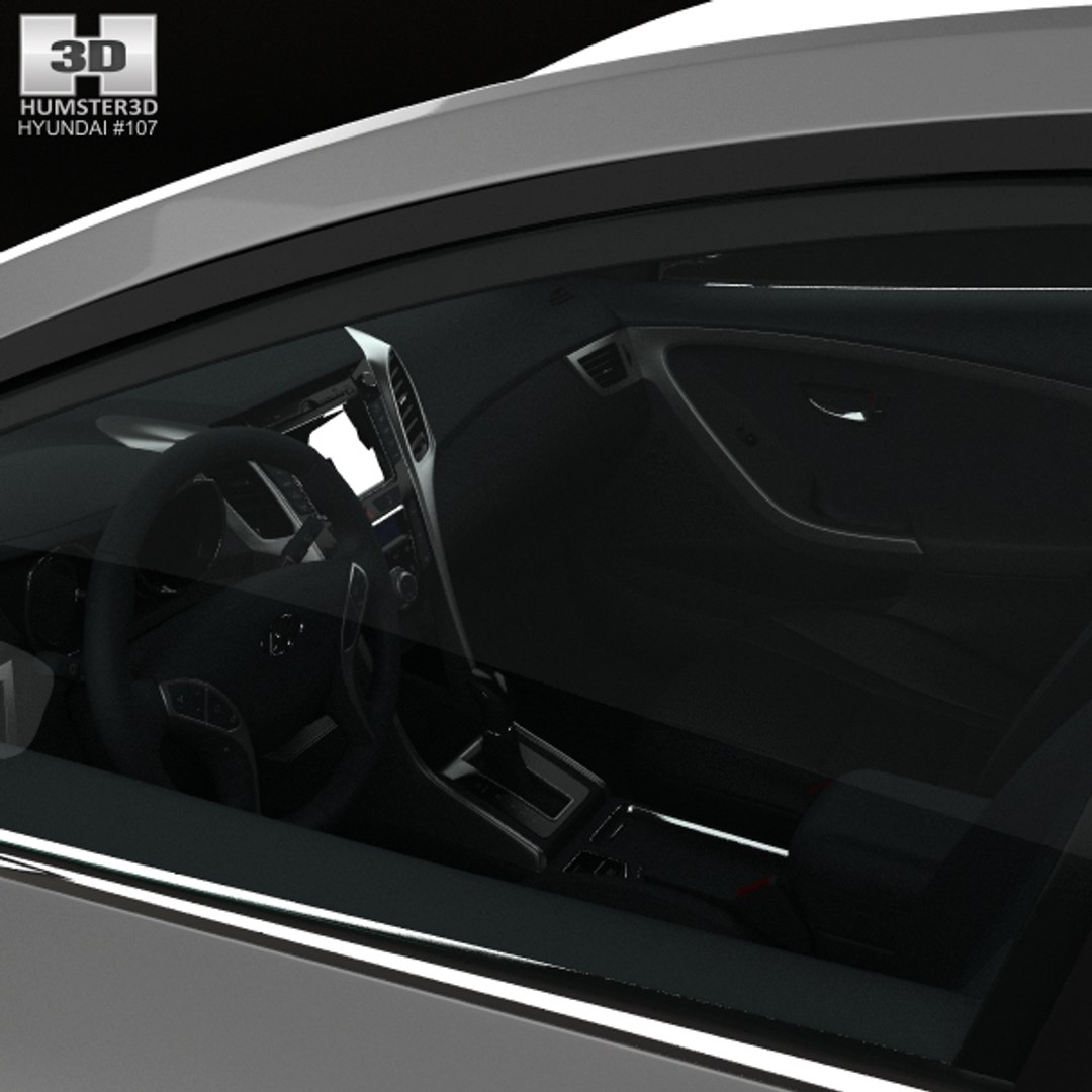 Hyundai i30 5-door with HQ interior 2018 3D model