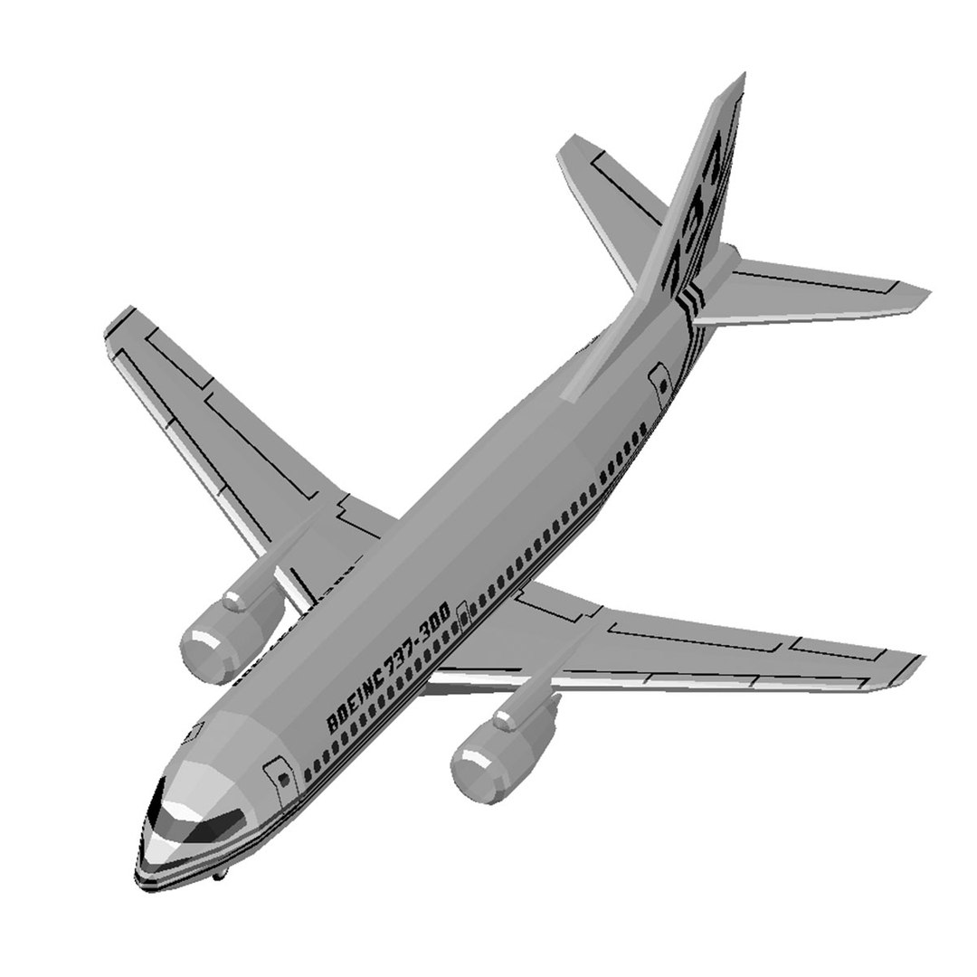 Autocad Boeing 737 3d Model Turbosquid 1151634