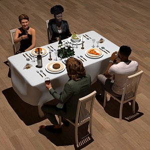 Dinner4K 3D model