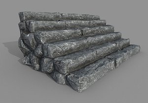 Rock Stairs 3D model