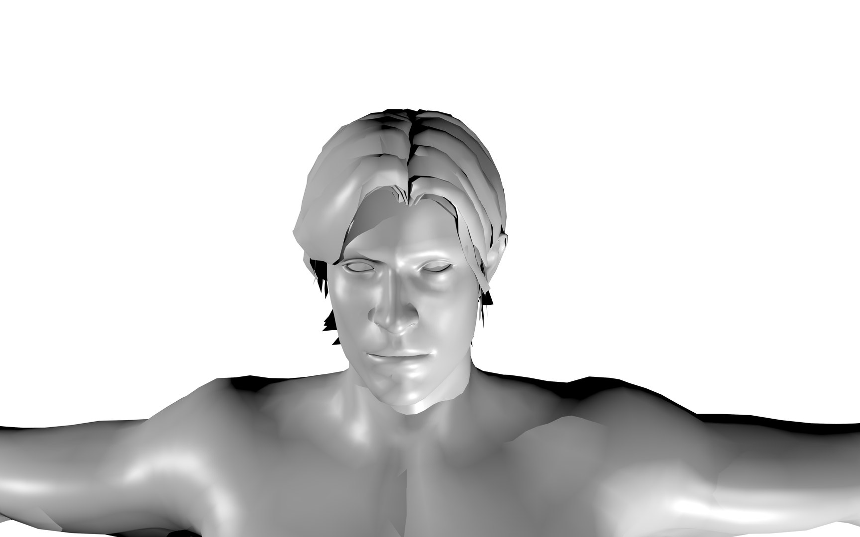3d Model Rigged Muscular Male