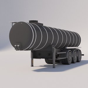 petrol semi-trailer 3D model