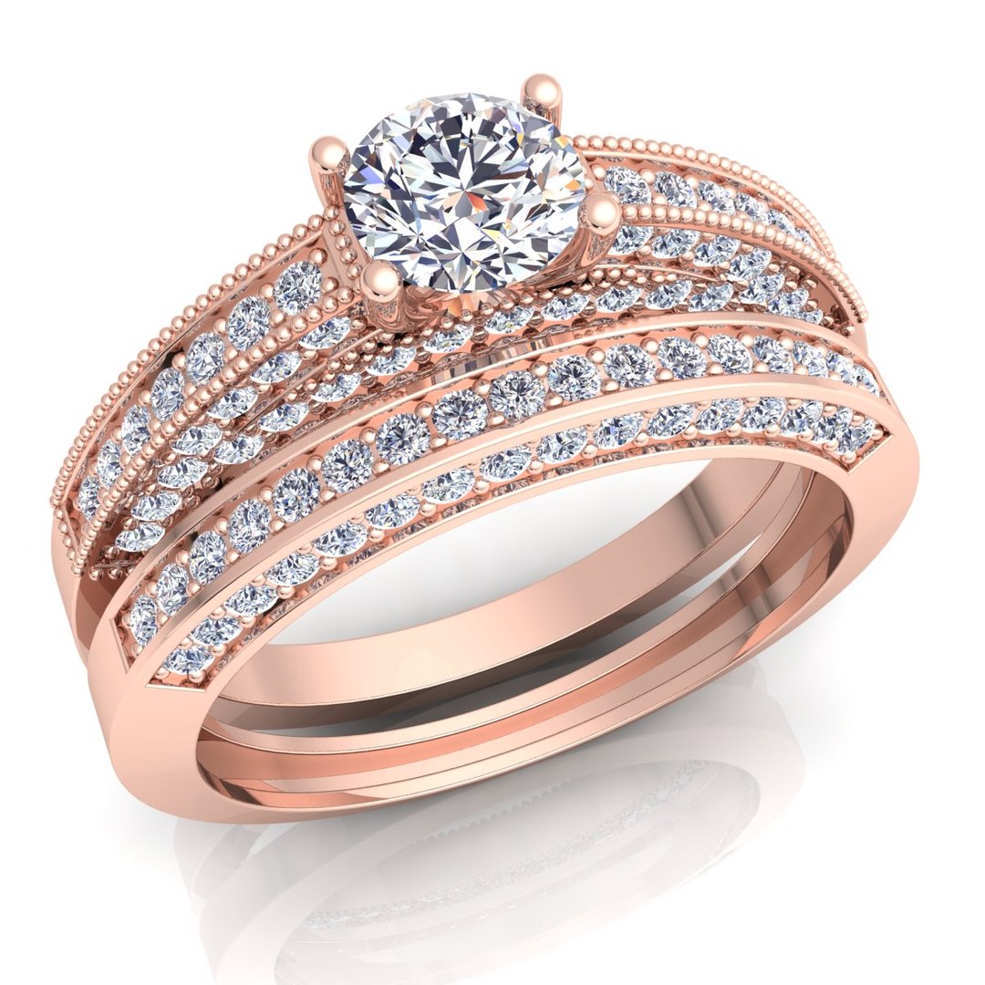 Diamond rings set 3D model - TurboSquid 1527175