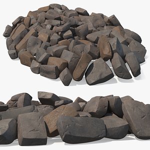 Landscape Rocks Brown 3D model