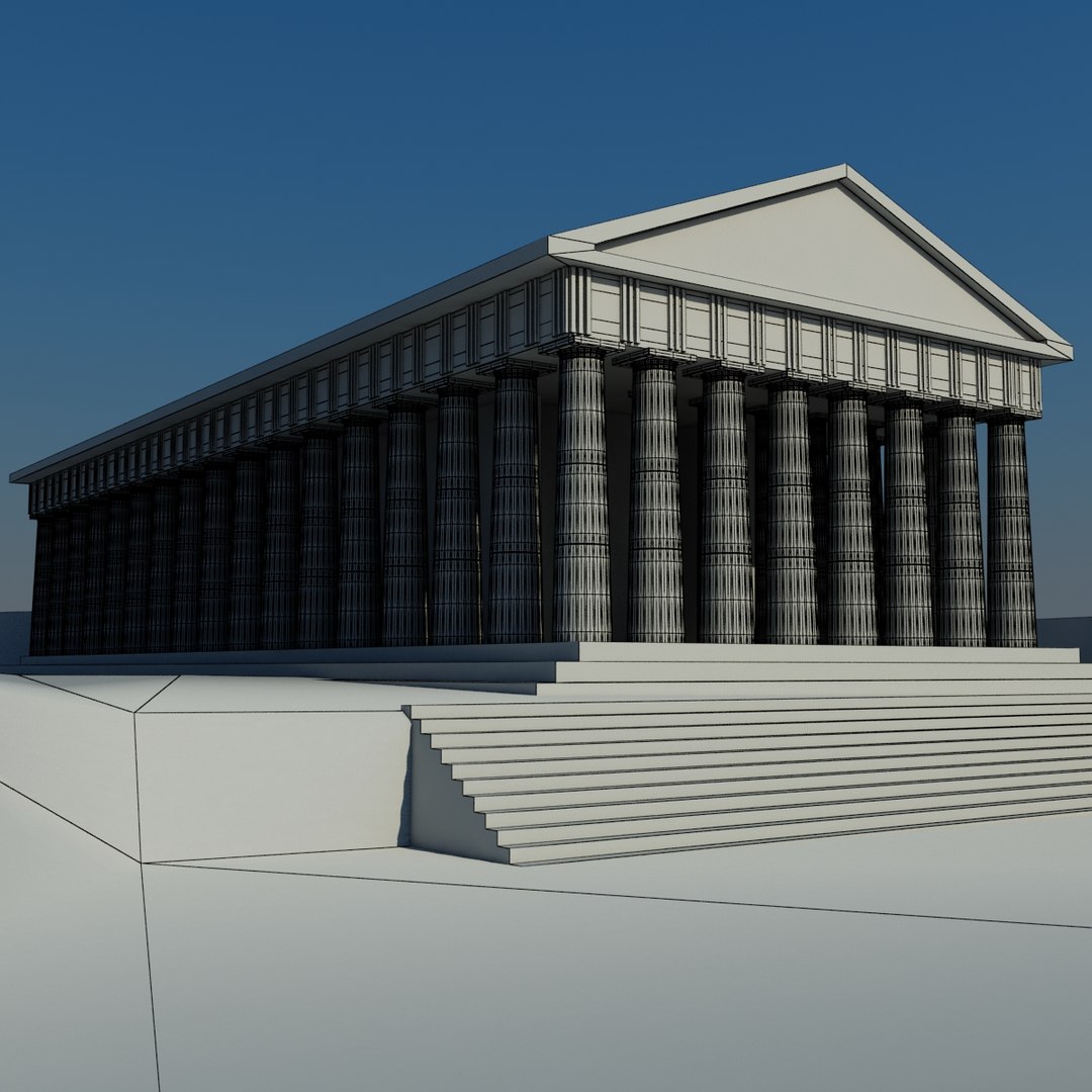 3d Model Of Parthenon Temple Acropolis