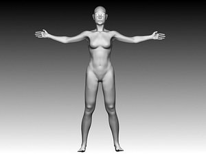 3d model of teenager woman