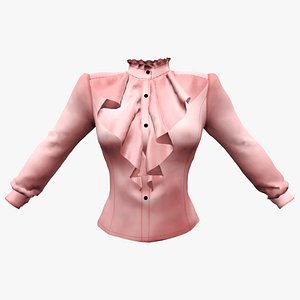 Ladies Blouse with Frills