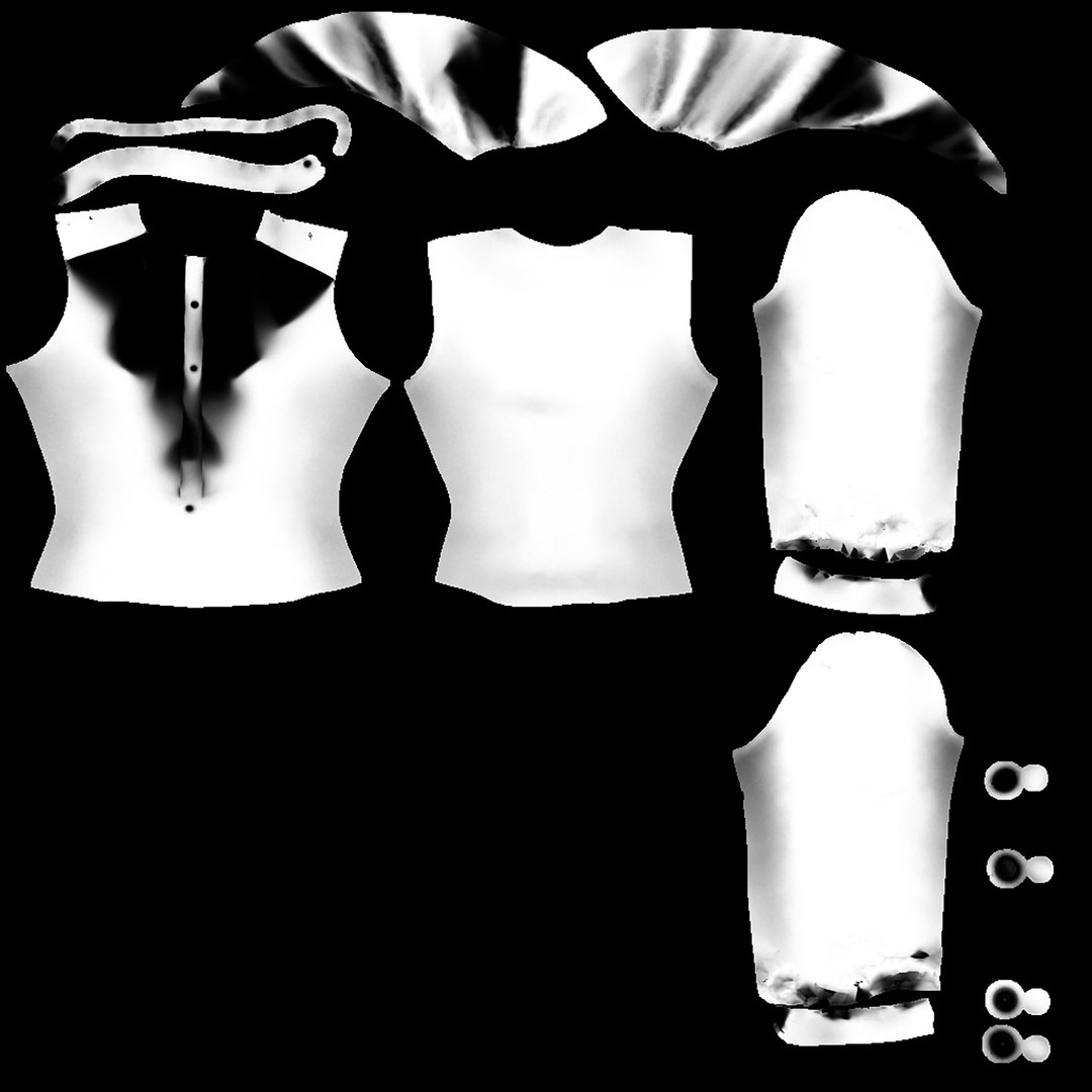 Ladies Blouse with Frills 3D model - TurboSquid 1904345