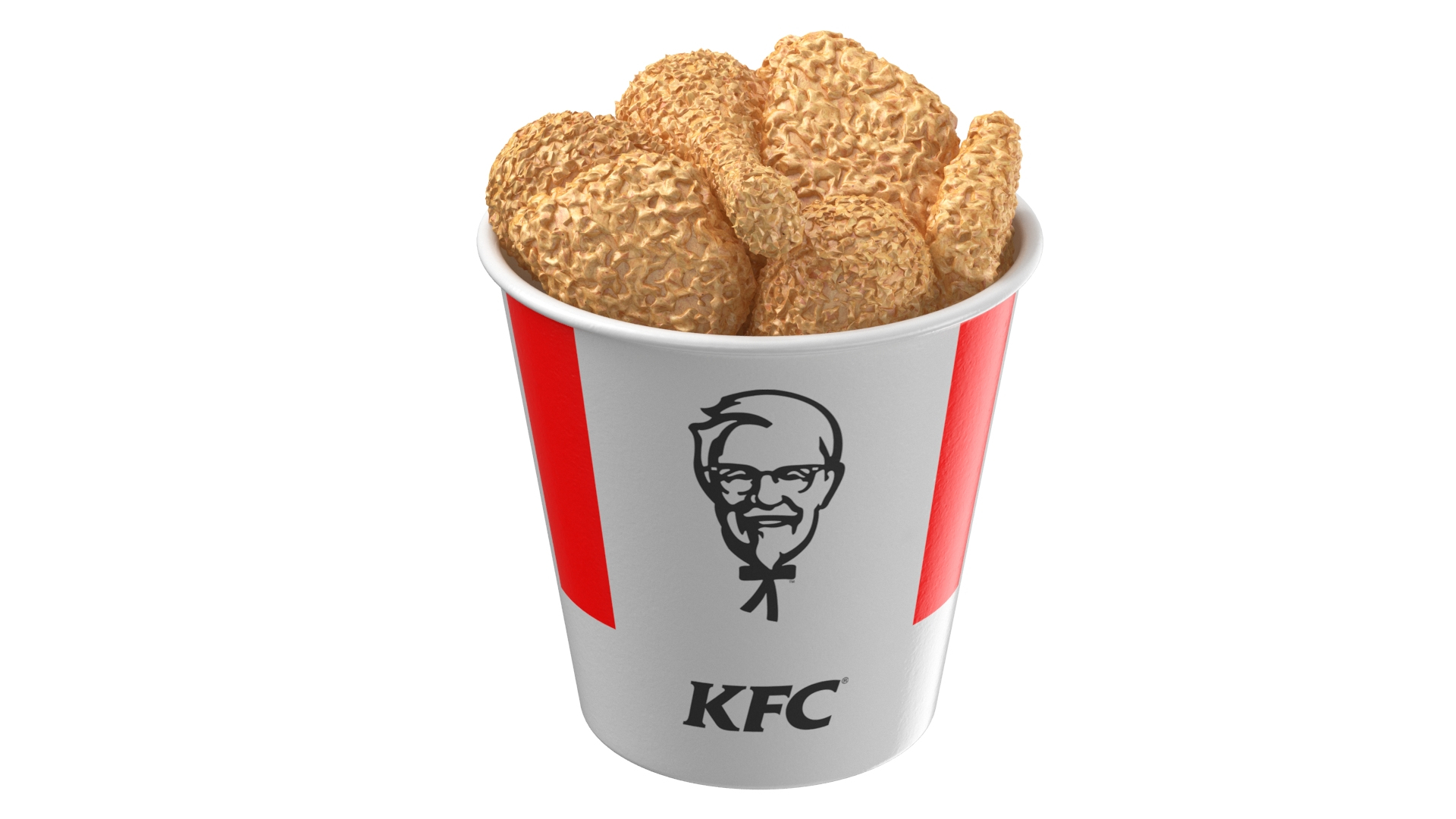 Detailed KFC Fried Chicken Bucket Model