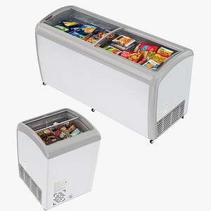 3D Display Freezer with Products Collection