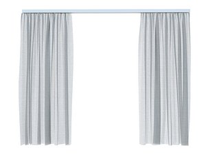 3D decoration curtains fabric model
