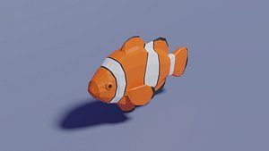 3D model Low-poly Clownfish