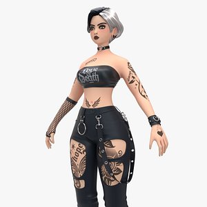 3D Goth Chloe model