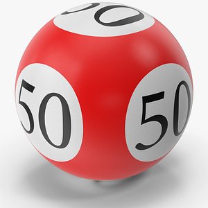Bingo Ball 50 3D model