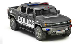 Car Police 16 3D model
