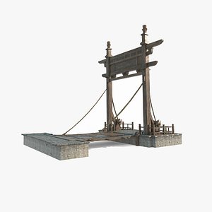 Memorial&nbsp;archway Suspension Bridge of Ancient Asian Architecture model
