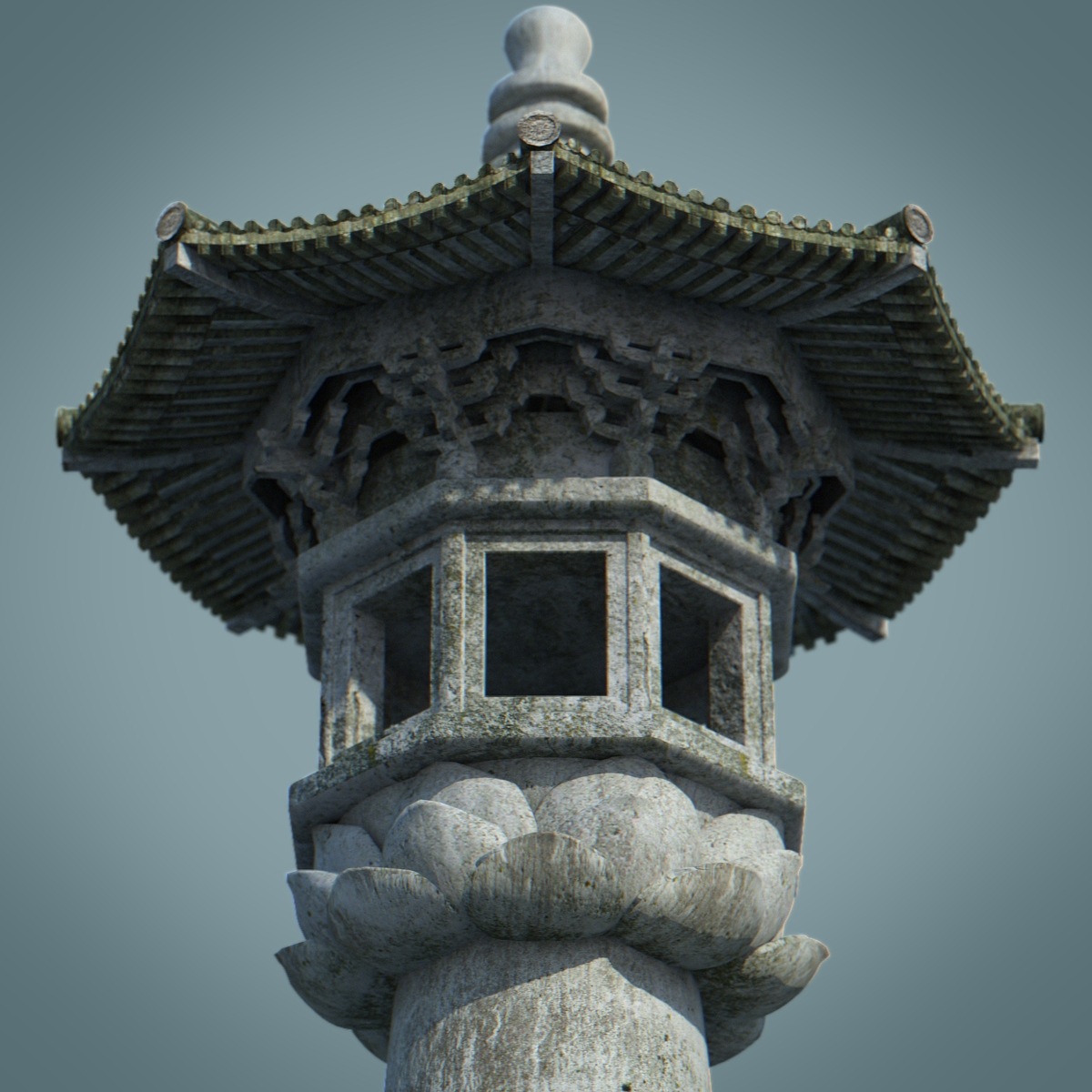 max chinese stone lamp