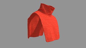 Scarf - High Neck Collar 3D model
